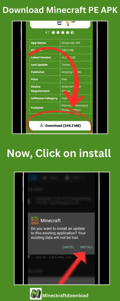 Steps to Download Minecraft Pocket Edition APK