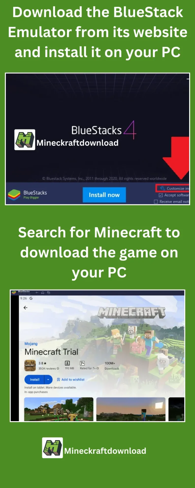 Install minecraft with bluestack download